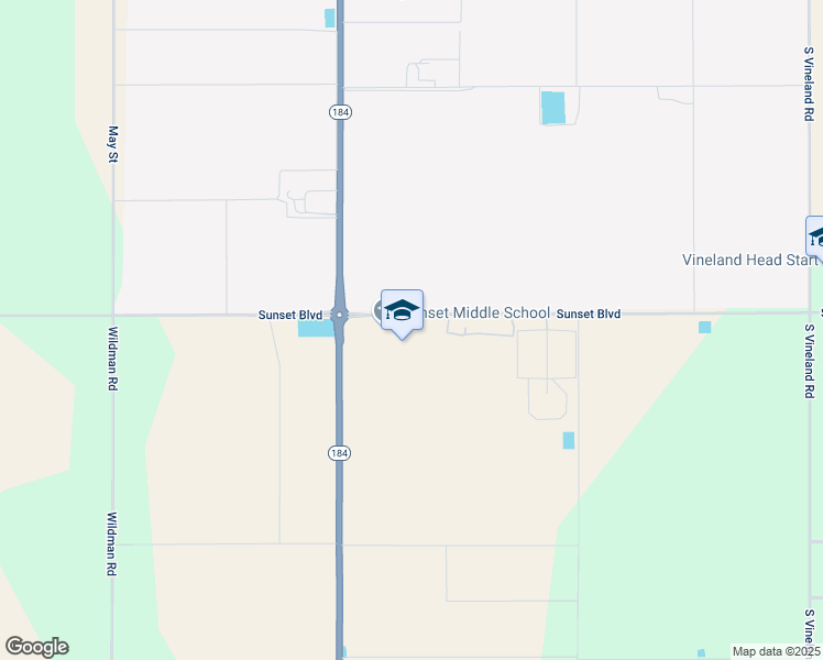 map of restaurants, bars, coffee shops, grocery stores, and more near 8801-9443 Sunset Boulevard in Bakersfield
