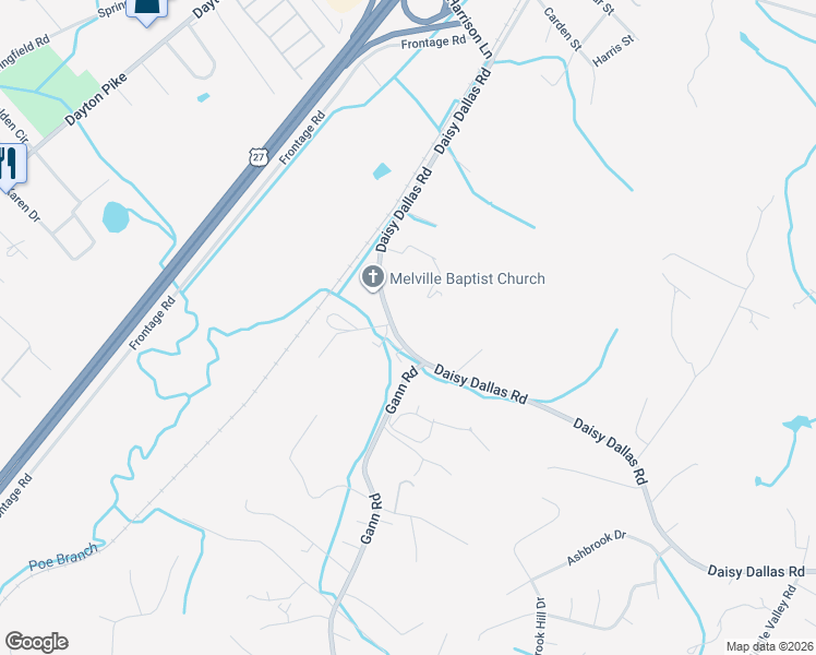 map of restaurants, bars, coffee shops, grocery stores, and more near 9048 Daisy Dallas Road in Soddy-Daisy