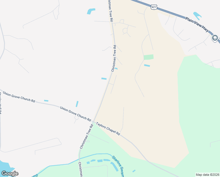 map of restaurants, bars, coffee shops, grocery stores, and more near 118 Day Lily Lane in Dunn
