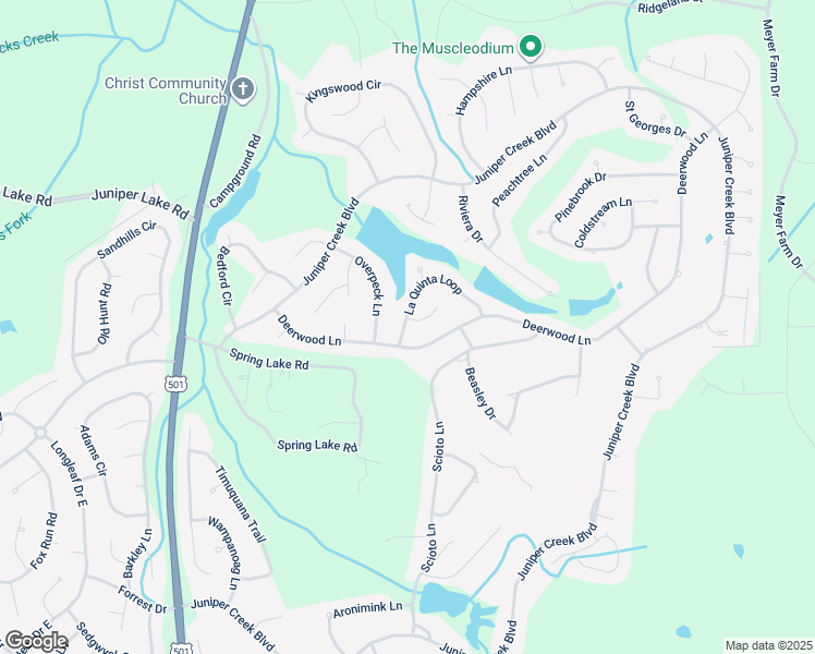 map of restaurants, bars, coffee shops, grocery stores, and more near 10 Chatham Lane in Pinehurst