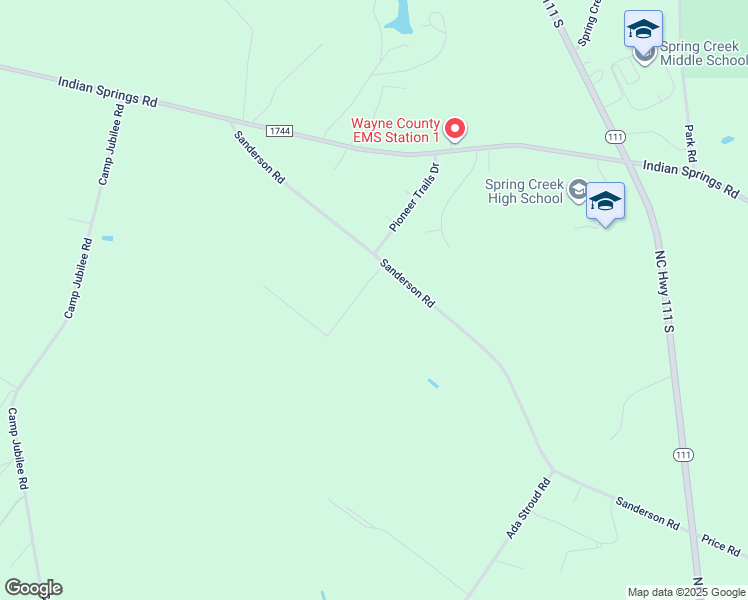 map of restaurants, bars, coffee shops, grocery stores, and more near 314 Sanderson Road in Seven Springs