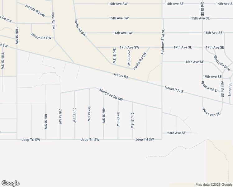 map of restaurants, bars, coffee shops, grocery stores, and more near 401 Mariposa Road Southwest in Rio Rancho