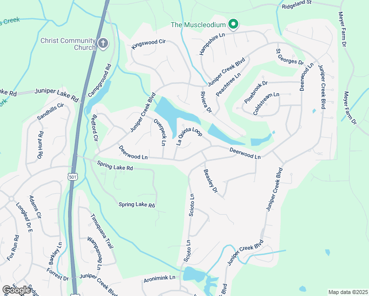 map of restaurants, bars, coffee shops, grocery stores, and more near Chatham Lane in Pinehurst
