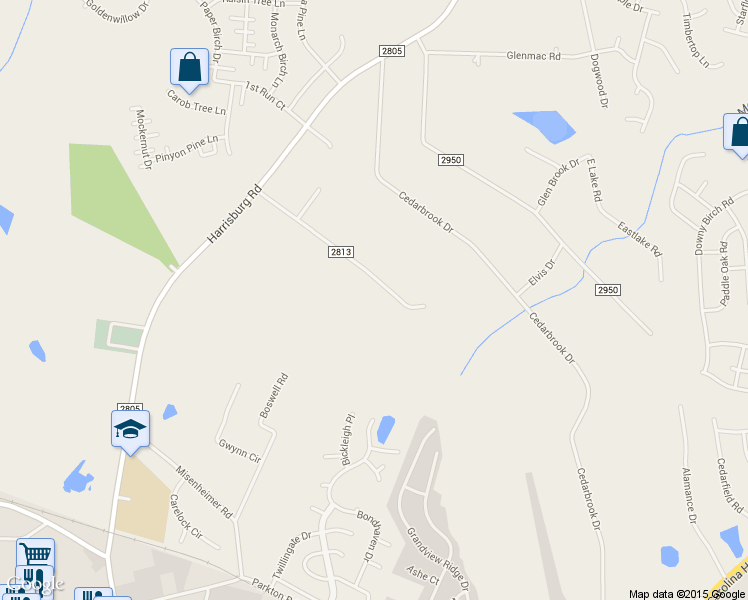 map of restaurants, bars, coffee shops, grocery stores, and more near 8235 Starnes Randall Road in Charlotte