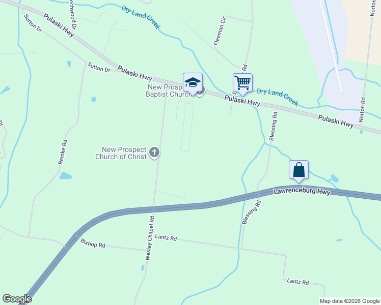 map of restaurants, bars, coffee shops, grocery stores, and more near 225 Countrywood Drive in Lawrenceburg