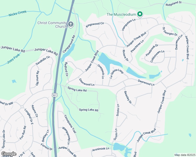 map of restaurants, bars, coffee shops, grocery stores, and more near 3 Carroll Court in Pinehurst