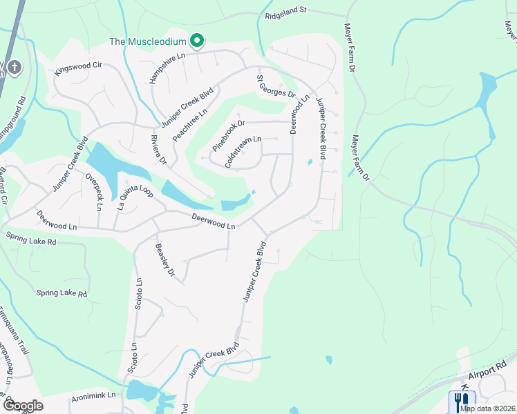 map of restaurants, bars, coffee shops, grocery stores, and more near 78 Deerwood Lane in Pinehurst