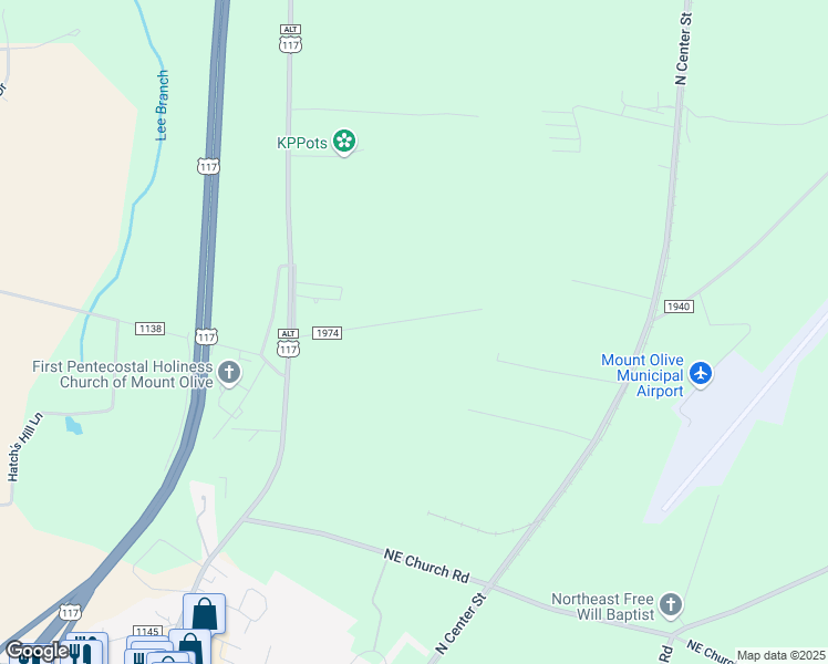 map of restaurants, bars, coffee shops, grocery stores, and more near 206 Pineland Avenue in Mount Olive