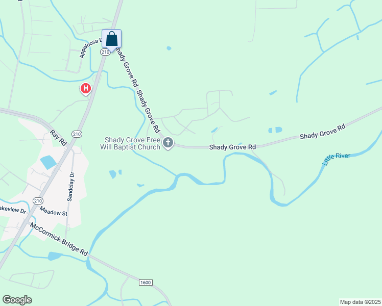 map of restaurants, bars, coffee shops, grocery stores, and more near 668 Shady Grove Road in Spring Lake