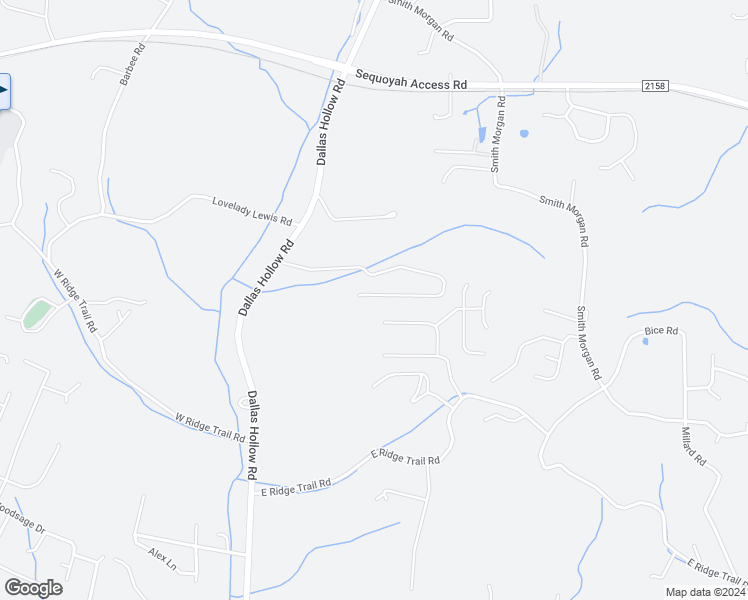 map of restaurants, bars, coffee shops, grocery stores, and more near 2105 Short Leaf Lane in Soddy-Daisy
