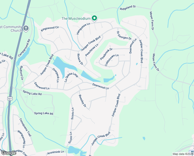 map of restaurants, bars, coffee shops, grocery stores, and more near 30 Riviera Drive in Pinehurst