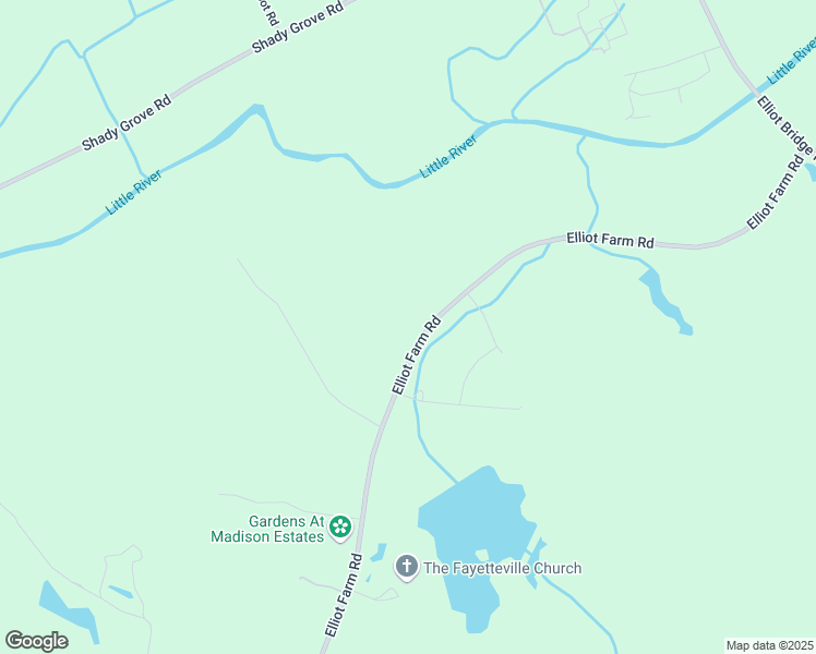 map of restaurants, bars, coffee shops, grocery stores, and more near 2017 Elliot Farm Road in Fayetteville