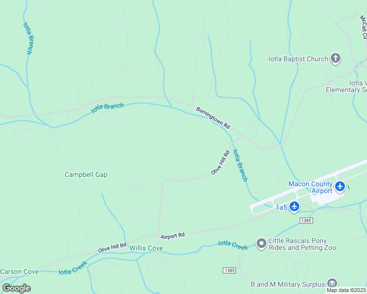 map of restaurants, bars, coffee shops, grocery stores, and more near Olive Hill Road in Macon County