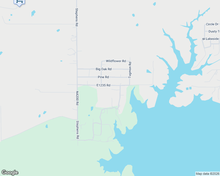 map of restaurants, bars, coffee shops, grocery stores, and more near 68 Redbud Circle in Eufaula