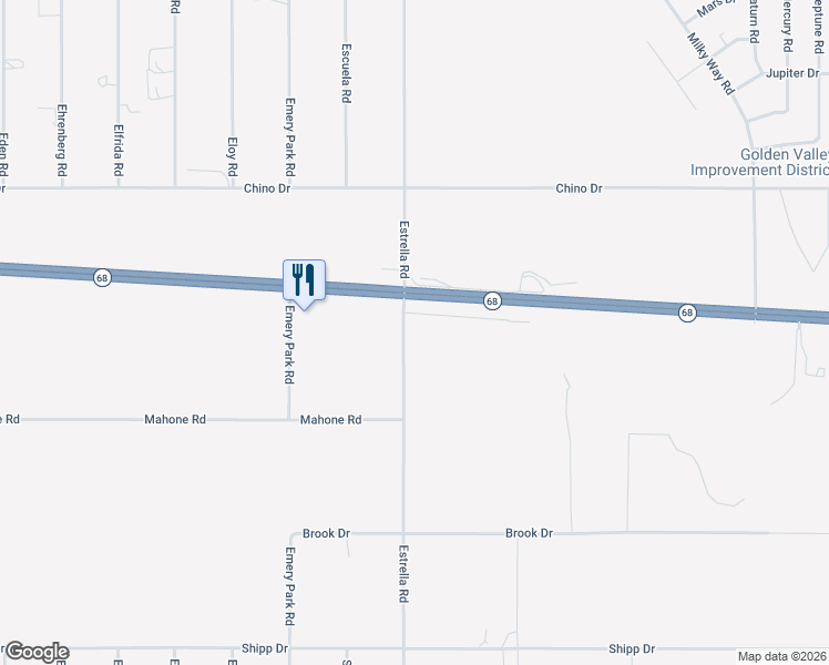 map of restaurants, bars, coffee shops, grocery stores, and more near 3458 Estrella Road in Golden Valley