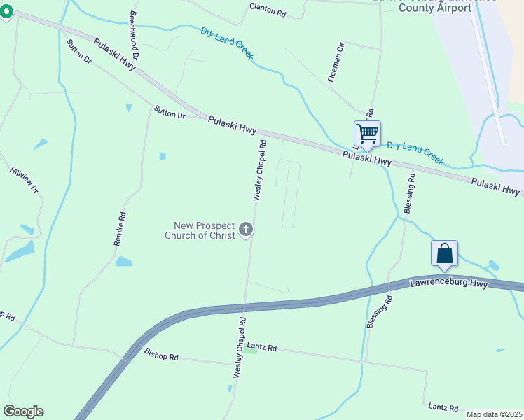 map of restaurants, bars, coffee shops, grocery stores, and more near 245 Wesley Chapel Road in Lawrenceburg