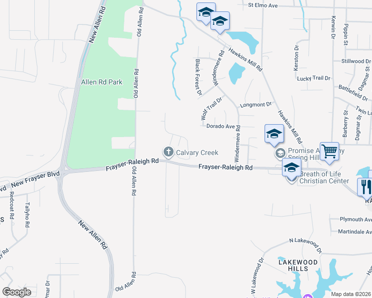map of restaurants, bars, coffee shops, grocery stores, and more near 3620 Jireh Cove in Memphis