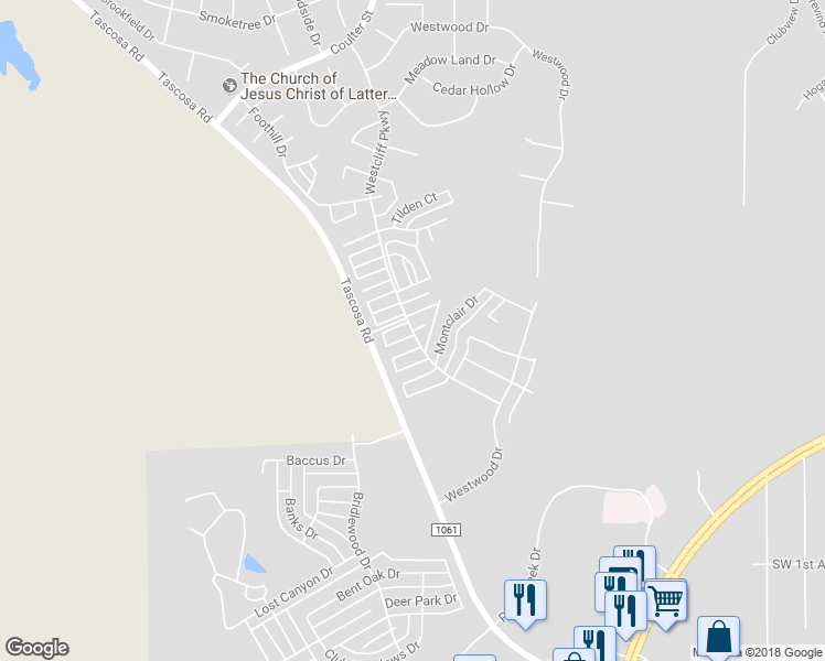 map of restaurants, bars, coffee shops, grocery stores, and more near 6698 Opal Court in Amarillo