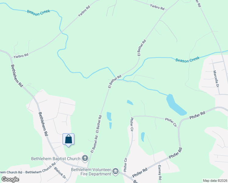 map of restaurants, bars, coffee shops, grocery stores, and more near 409 El Bethel Road in Kings Mountain