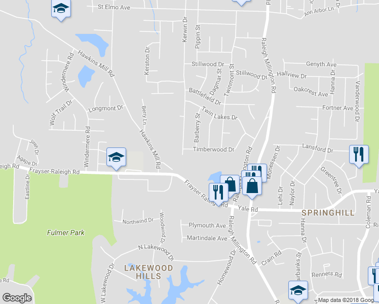map of restaurants, bars, coffee shops, grocery stores, and more near 3933 Timberwood Drive in Memphis