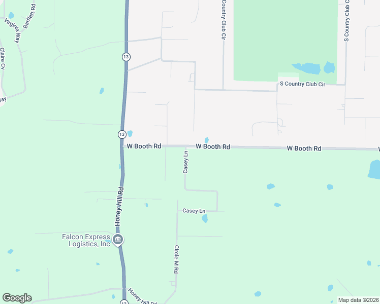 map of restaurants, bars, coffee shops, grocery stores, and more near 101 Casey Lane in Searcy