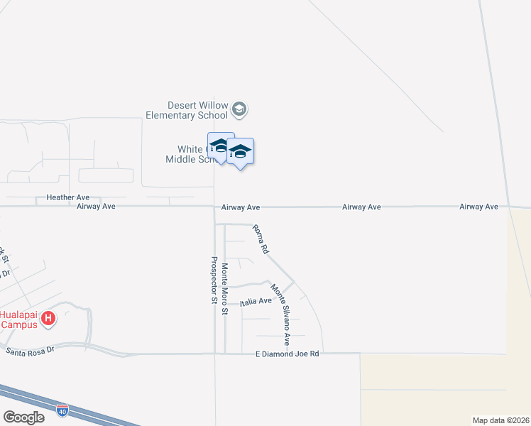 map of restaurants, bars, coffee shops, grocery stores, and more near 4100 Airway Avenue in Kingman