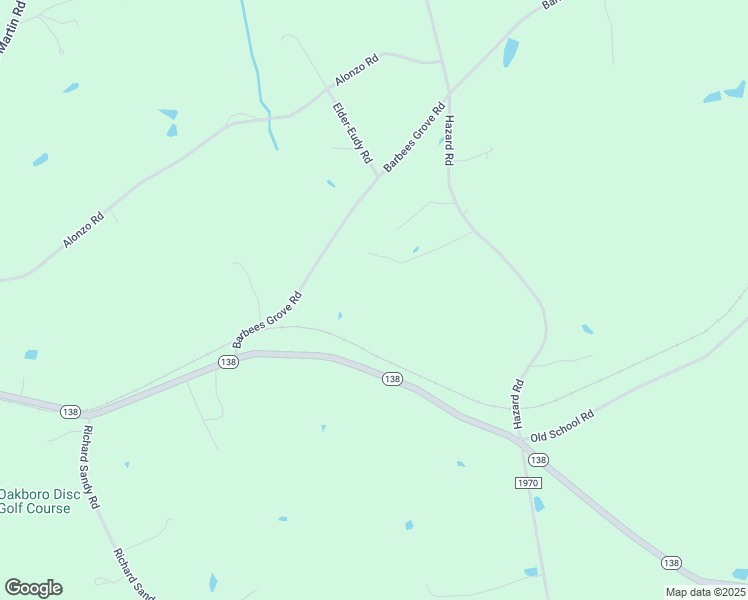 map of restaurants, bars, coffee shops, grocery stores, and more near 24190A Barbees Grove Road in Oakboro