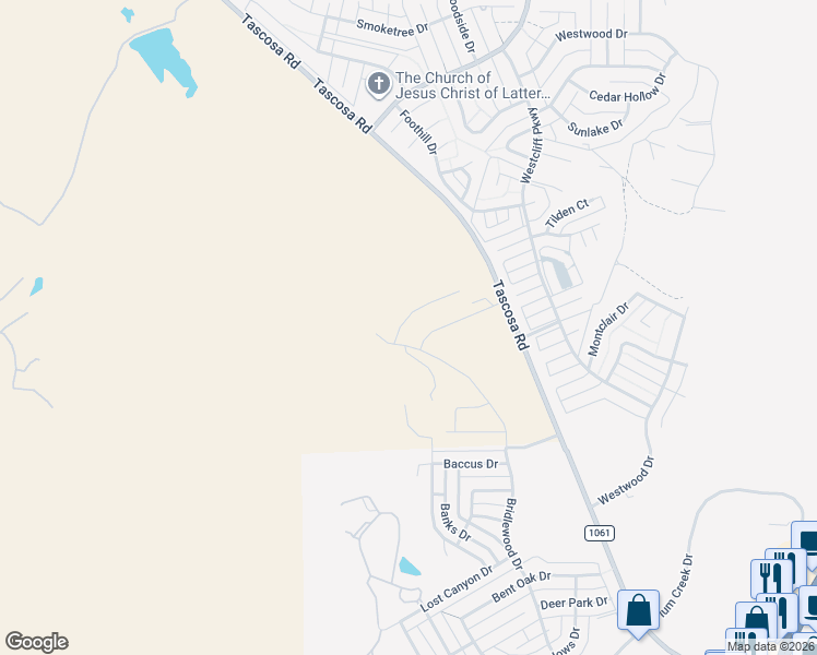 map of restaurants, bars, coffee shops, grocery stores, and more near 6799 Bengal Court in Amarillo
