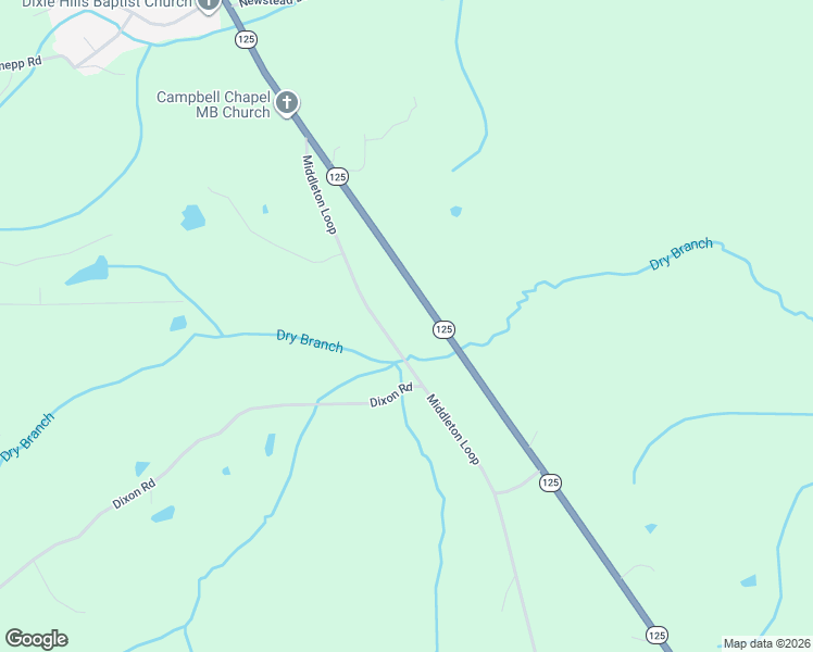 map of restaurants, bars, coffee shops, grocery stores, and more near 125S Middleton Loop in Bolivar