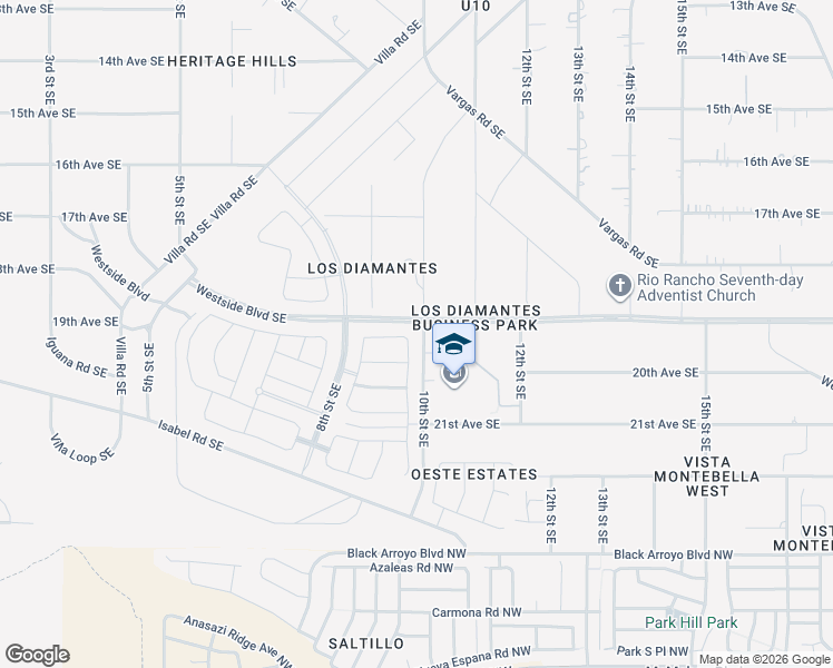 map of restaurants, bars, coffee shops, grocery stores, and more near in Rio Rancho
