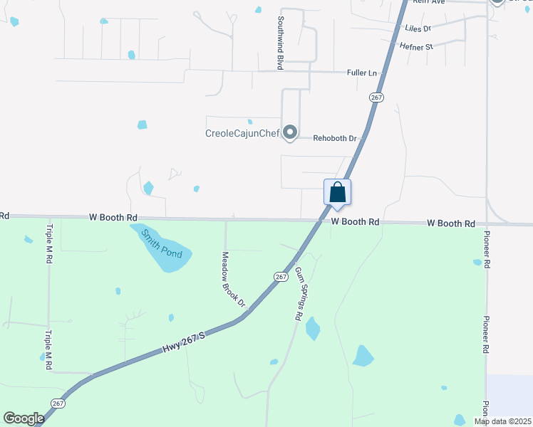 map of restaurants, bars, coffee shops, grocery stores, and more near 1013 West Booth Road in Searcy