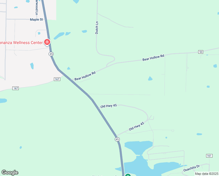 map of restaurants, bars, coffee shops, grocery stores, and more near 1023 Southfork Lane in Bonanza