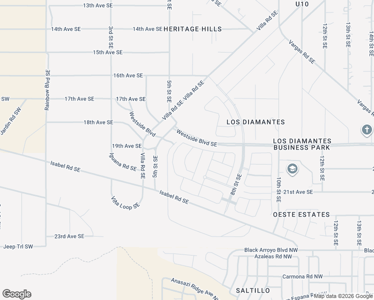 map of restaurants, bars, coffee shops, grocery stores, and more near 604 19th Avenue Northeast in Rio Rancho