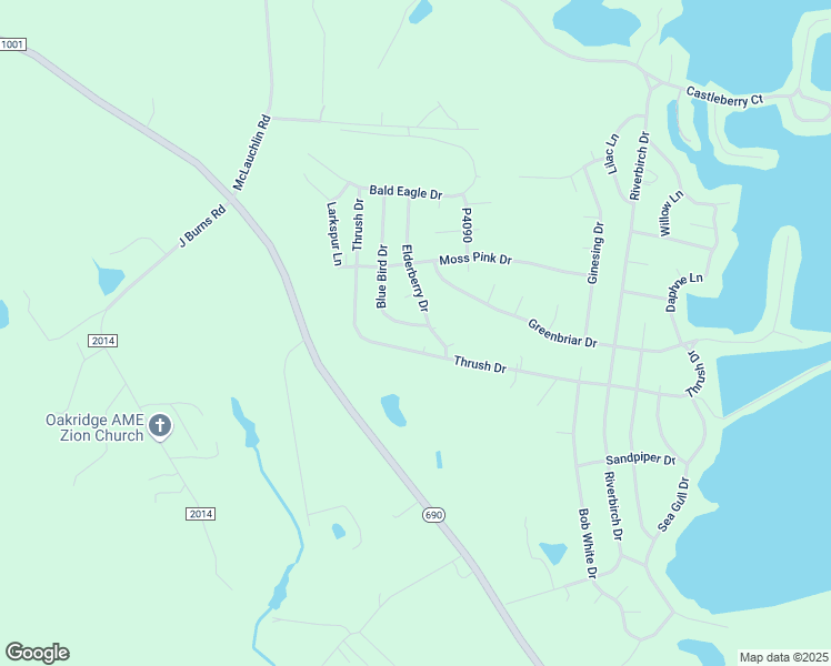 map of restaurants, bars, coffee shops, grocery stores, and more near 866 Blue Bird Drive in Vass