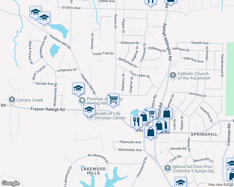 map of restaurants, bars, coffee shops, grocery stores, and more near 3933 Timberwood Drive in Memphis