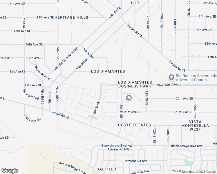 map of restaurants, bars, coffee shops, grocery stores, and more near 900 19th Street Northwest in Rio Rancho