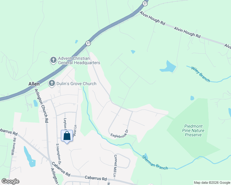 map of restaurants, bars, coffee shops, grocery stores, and more near 11000 Coble Road in Charlotte