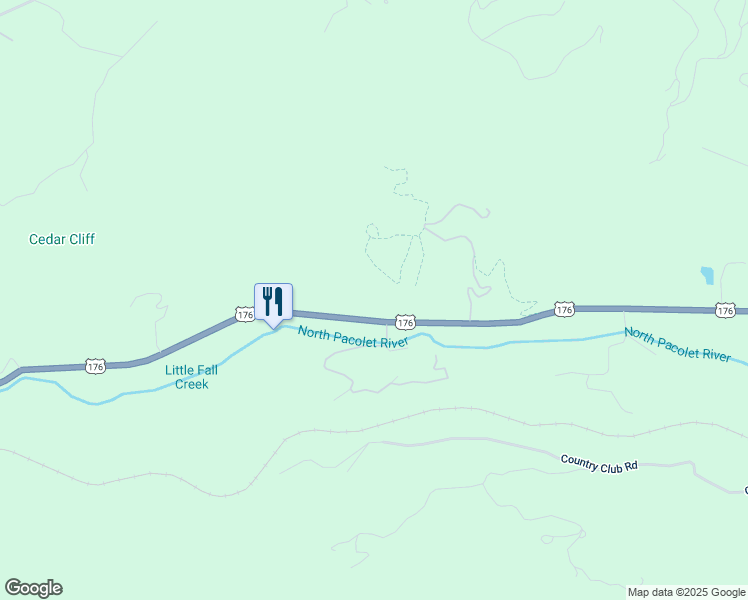 map of restaurants, bars, coffee shops, grocery stores, and more near 2986 U.S. 176 in Tryon