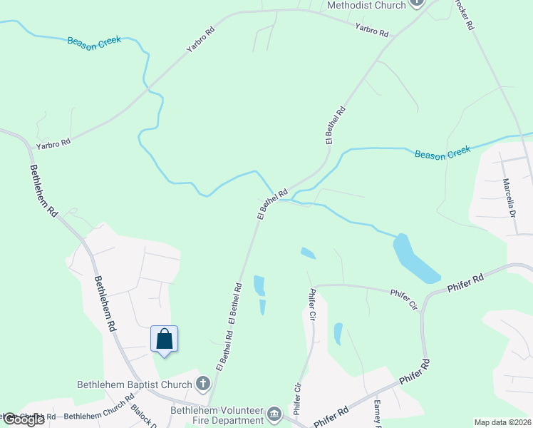 map of restaurants, bars, coffee shops, grocery stores, and more near 409 El Bethel Road in Kings Mountain