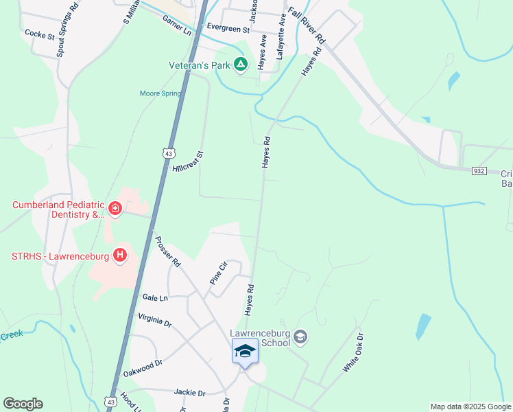 map of restaurants, bars, coffee shops, grocery stores, and more near 817 Hayes Road in Lawrenceburg