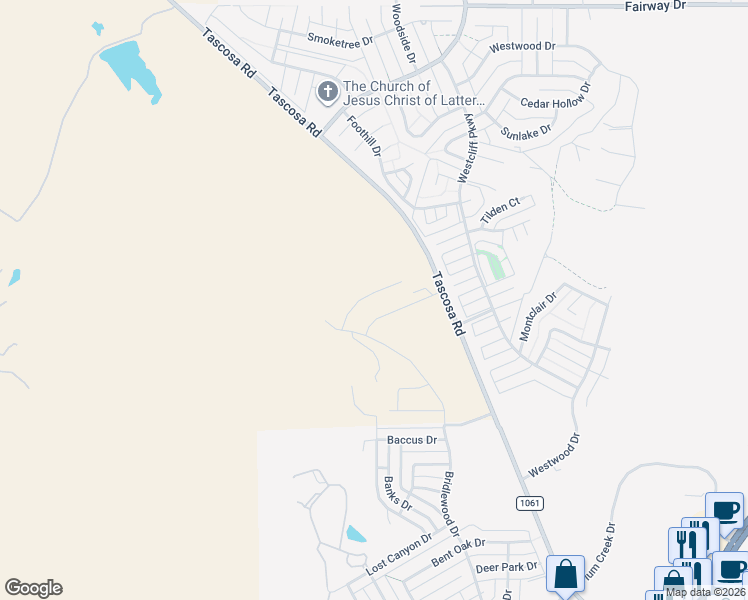 map of restaurants, bars, coffee shops, grocery stores, and more near 6799 Bengal Court in Amarillo