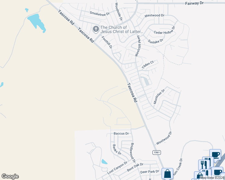 map of restaurants, bars, coffee shops, grocery stores, and more near Tascosa Road in Amarillo