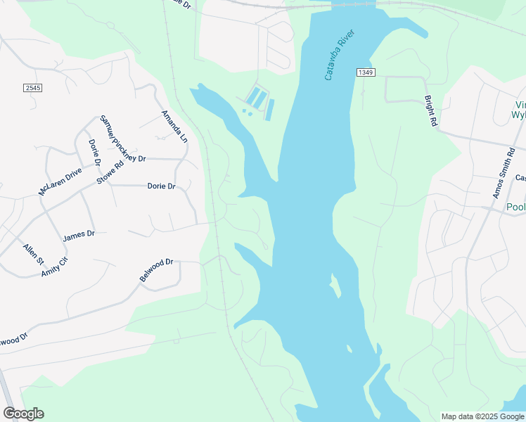 map of restaurants, bars, coffee shops, grocery stores, and more near 3132 Channel View Landing in Belmont