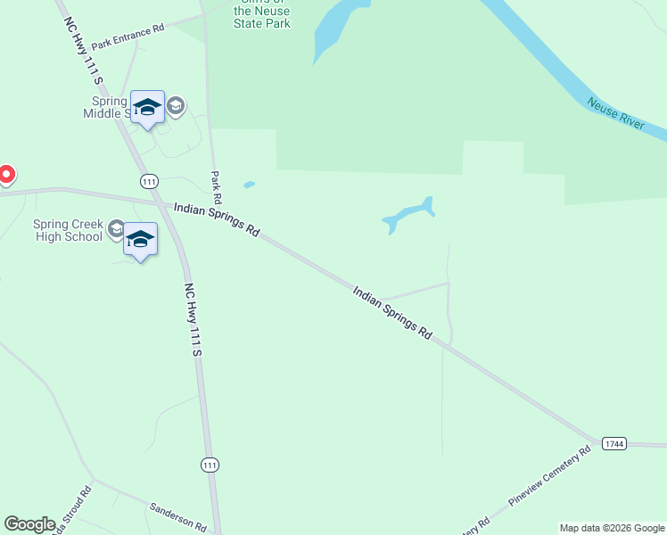 map of restaurants, bars, coffee shops, grocery stores, and more near 4569 Indian Springs Road in Seven Springs