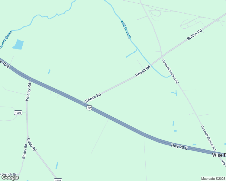 map of restaurants, bars, coffee shops, grocery stores, and more near 229 British Road in Kinston