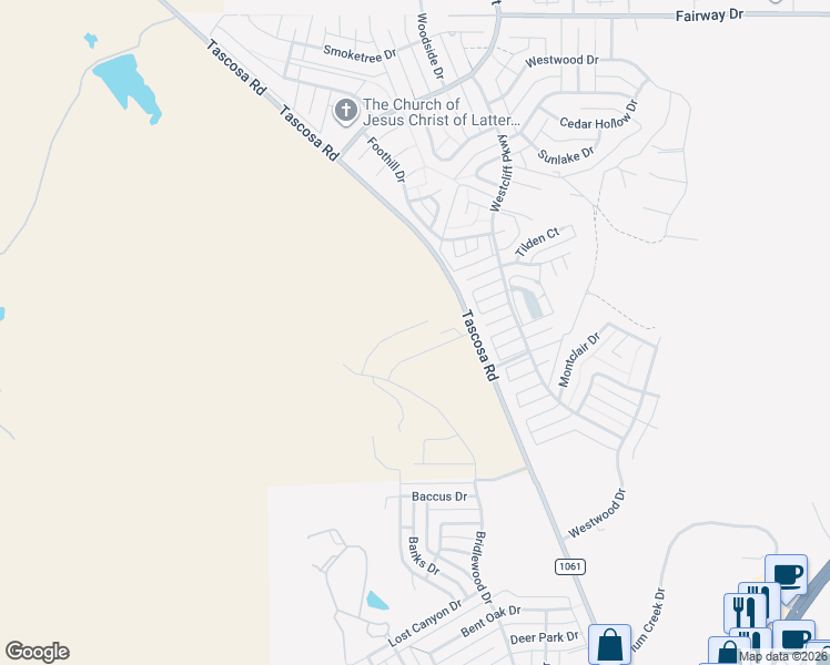 map of restaurants, bars, coffee shops, grocery stores, and more near Tascosa Road in Amarillo