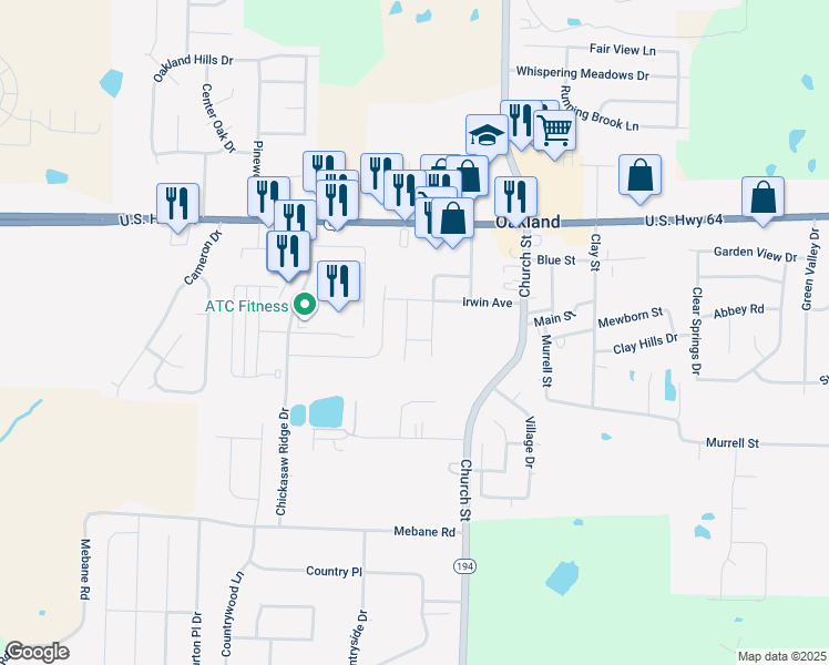 map of restaurants, bars, coffee shops, grocery stores, and more near 25 Umble Street in Oakland