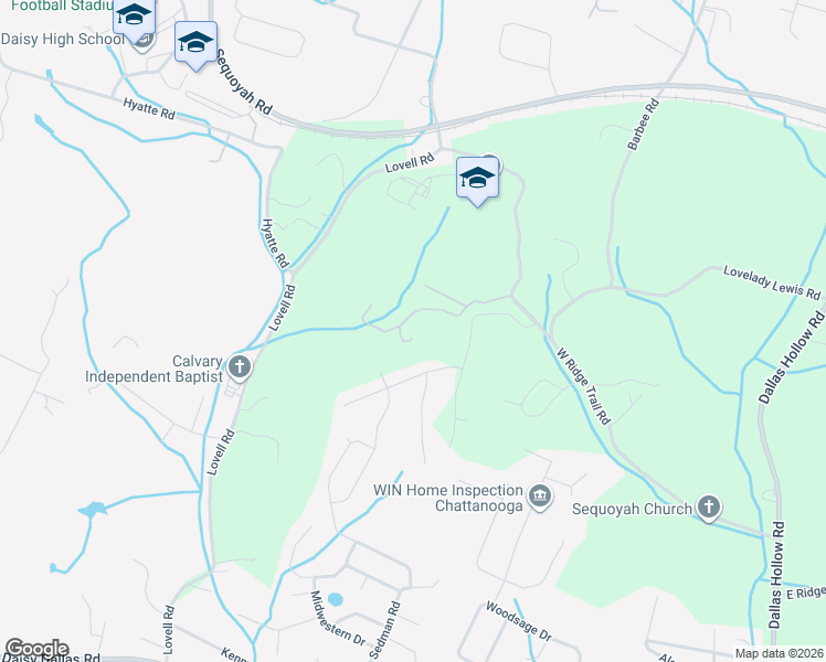 map of restaurants, bars, coffee shops, grocery stores, and more near 1139 Lena Lane in Soddy-Daisy