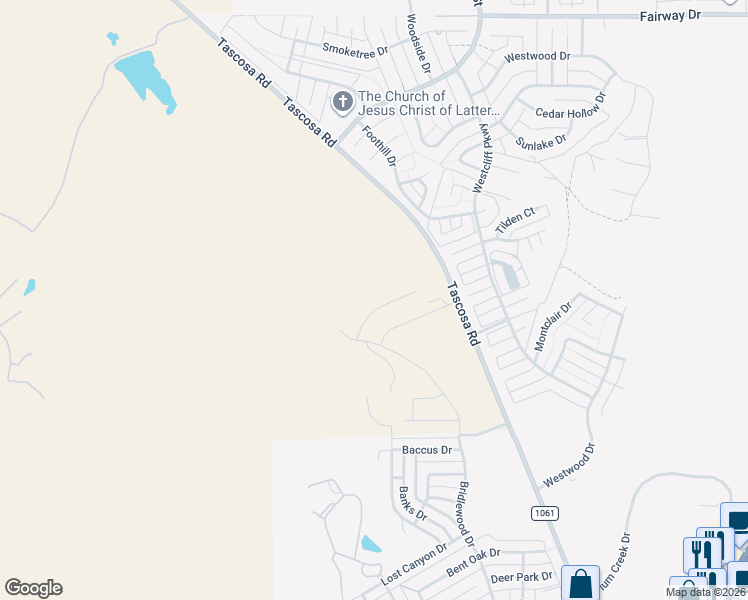 map of restaurants, bars, coffee shops, grocery stores, and more near 6714 Diamond Court in Amarillo