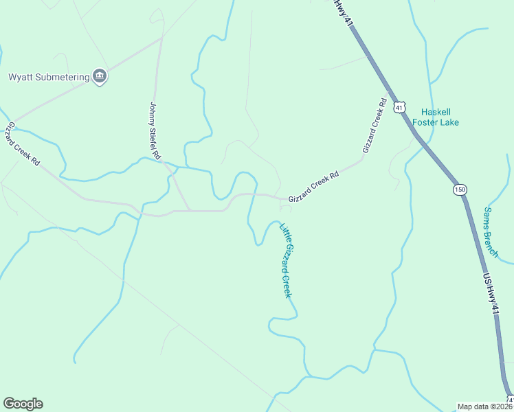 map of restaurants, bars, coffee shops, grocery stores, and more near 733 Gizzard Creek Road in Sequatchie